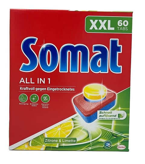 Tabletki do zmywarki Somat all in 1 cytryna&limonka 60 szt Somat