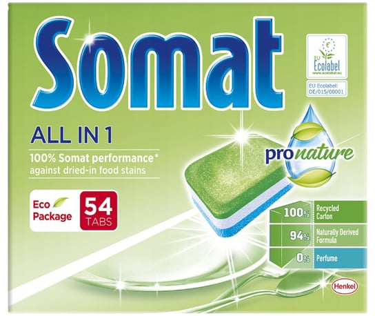 Tabletki do zmywarki SOMAT ProNature All-in-1, 54 szt. Somat