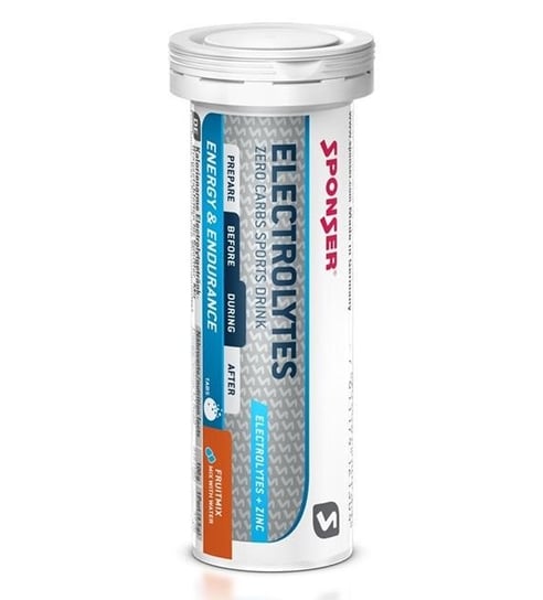 Tabletki Musujące Elektrolity Sponser Electrolytes Tabs (12X10Tab) Czerwona Pomańcz SPONSER