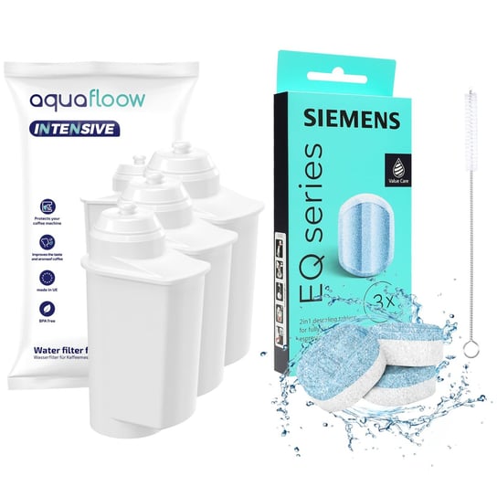 Tabletki Odkamieniające Ekspres Siemens + 3X Filtr Aquafloow