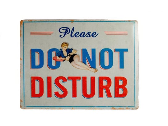 Tablica dekoracyjna retro, Please Do Not Disturb, 30x40 cm OOTB