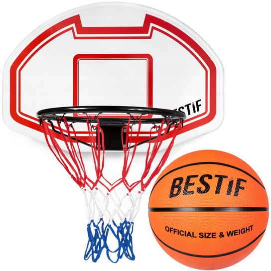 Tablica do koszykówki kosza tarcza obręcz + piłka do kosza zestaw BTK01 Bestif Bestif