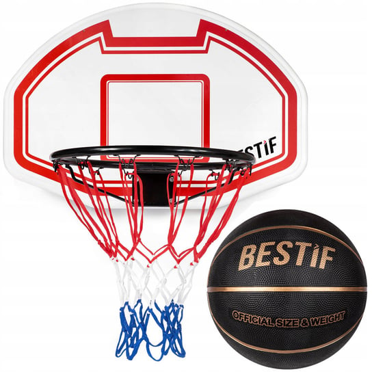 Tablica do koszykówki kosza tarcza obręcz + piłka do kosza zestaw BTK01 + BPK03 Bestif Bestif