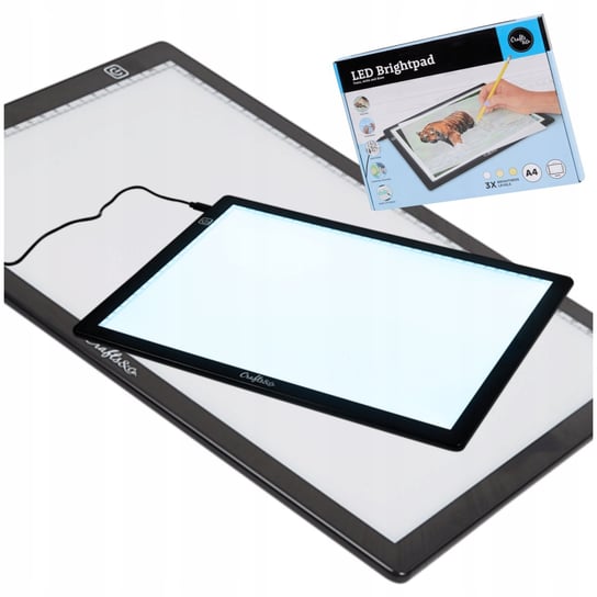 TABLICA DO RYSOWANIA LED 3 POZIOMY JASNO��CI DLA DZIECI I DOROS��YCH PREZENT Crafts & Co