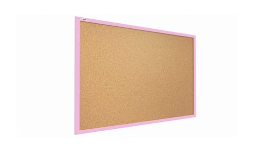 Tablica korkowa 100x80 cm różowa rama drewniana Allboards