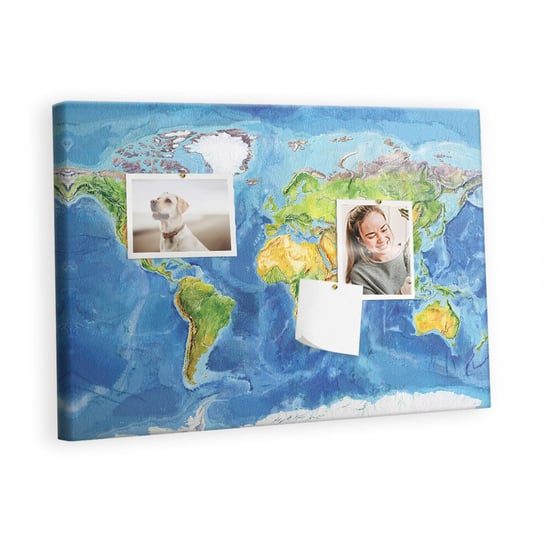 Tablica korkowa 60x40 cm, wzór Mapa świata Inna marka