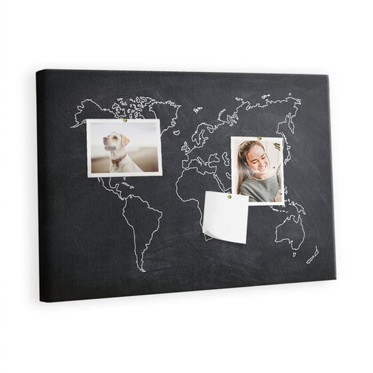 Tablica korkowa 60x40 cm, wzór Obrys mapy świata Inna marka