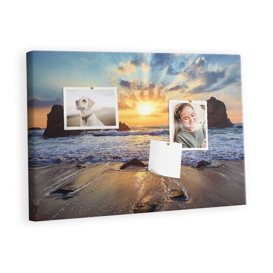Tablica korkowa 60x40 cm, wzór Zachód słońca na plaży Inna marka
