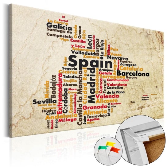 Tablica korkowa, Mapa Hiszpanii, 120x80 cm zakup.se