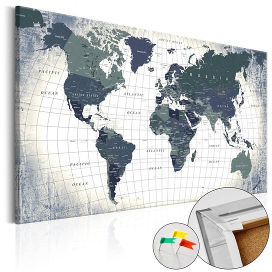 Tablica korkowa, Mapa świata, 120x80 cm zakup.se