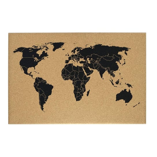 Tablica korkowa Mapa Świata 60x40 cm GP TONER