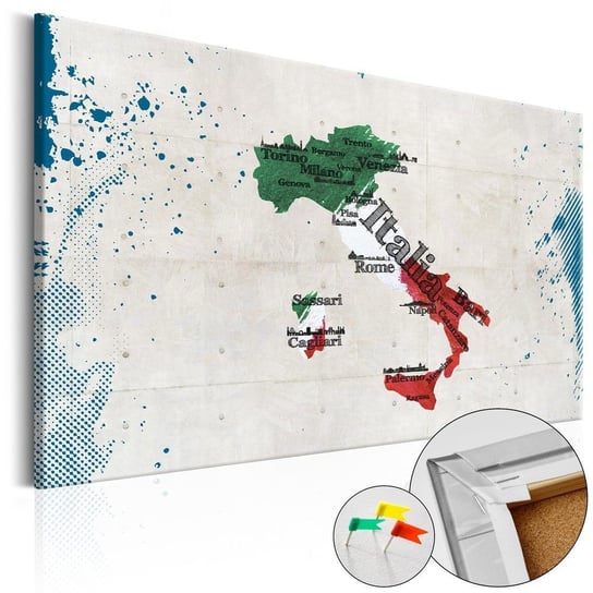 Tablica korkowa, Mapa Włoch, 120x80 cm zakup.se
