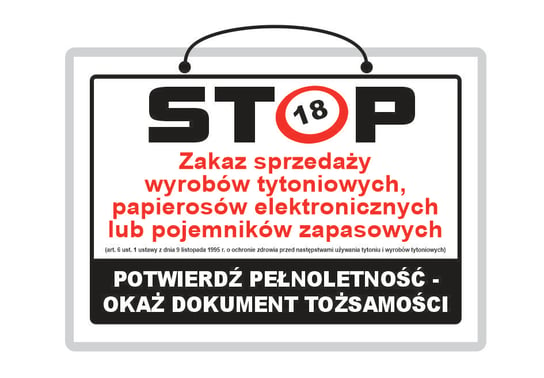Tablica laminowana A4 - STOP zakaz sprzedaży wyr. tyt. (z ust.) Inna marka