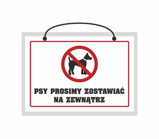 Tablica laminowana A5 - psy prosimy zostawiać na zewnątrz Inna marka