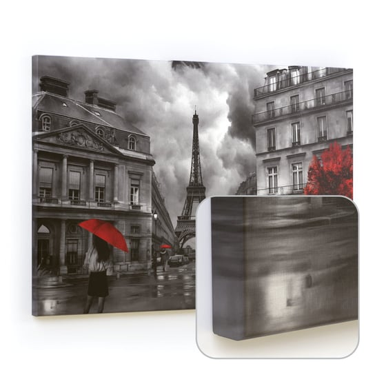 Tablica magnetyczna CANVASboards 90x60 cm -  obraz Paryż w czerni i bieli Allboards