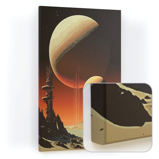 Tablica magnetyczna CANVASboards 90x60 cm - obraz Trzy planety Allboards