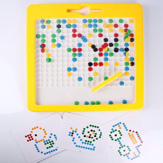 TABLICA MAGNETYCZNA mozaika MAGPAD Montessori SZABLONY dwustronne ŻÓŁTA Inna marka