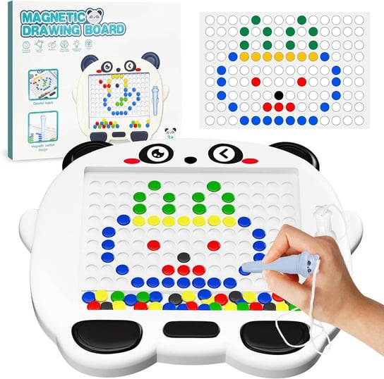 Tablica Magnetyczna Mozaika Montessori Układanka Koraliki Krążki Dla Dzieci Panda Inna marka