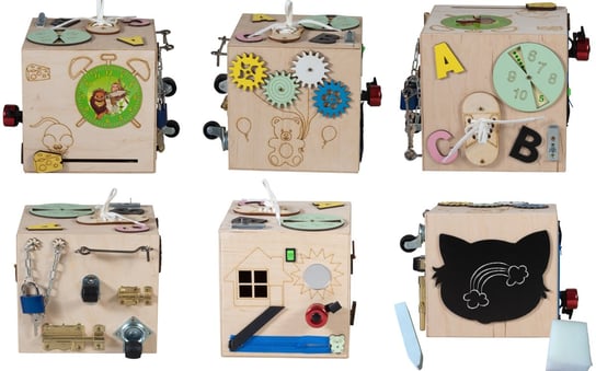 Tablica manipulacyjna kostka edukacyjna zabawki sensoryczne dla 2 3 latka ik. 4631 PakaNiemowlaka