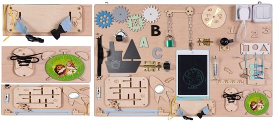 Tablica manipulacyjna + TABLET GRAFICZNY zabawki edukacyjne rozwojowe sensoryczne dla 2 3 4 latka PakaNiemowlaka