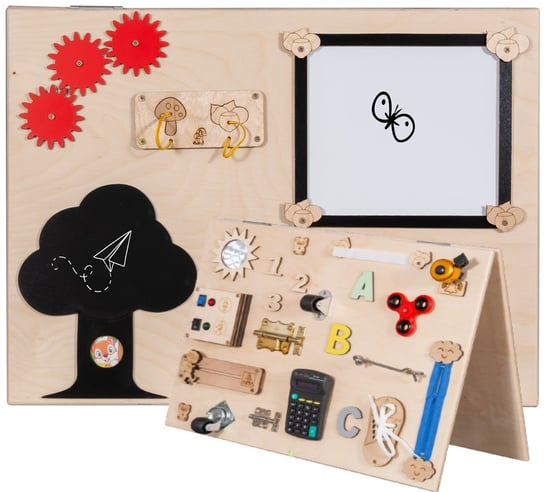Tablica manipulacyjna zabawki sensoryczne rozwojowe dla dzieci niemowląt  2 3 4 latka PakaNiemowlaka
