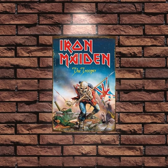 Tablica Ozdobna Blacha 20x30 cm Iron Maiden The Trooper Retro Vintage Inna marka