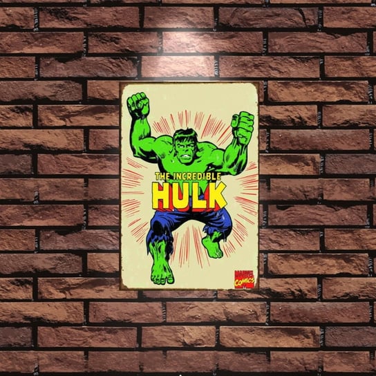 Tablica Ozdobna Blacha 20x30 cm The Incredible Hulk Marvel Retro Vintage Inna marka