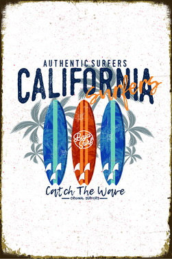 Tablica Ozdobna Blacha California Surf Surfing Inna marka