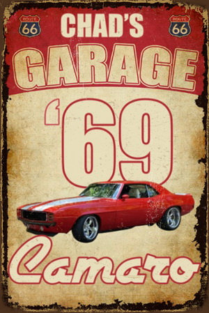 Tablica Ozdobna Blacha Chad's Garage 69 Camaro Inna marka