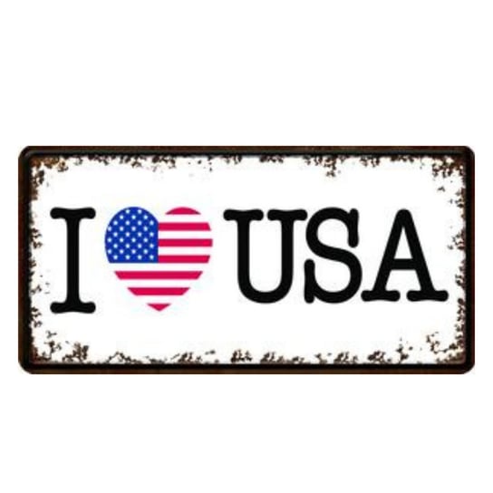 Tablica Ozdobna Blacha I Love USA Inna marka