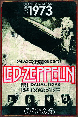 Tablica Ozdobna Blacha Led Zeppelin Live Koncert Inna marka
