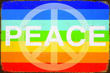 Tablica Ozdobna Blacha Peace LGBT Rainbow Inna marka