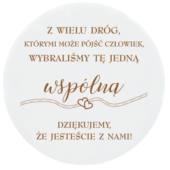 Tablica powitalna dekoracyjna białe koło na 50 rocznicę ślubu Złote Gody Inna marka