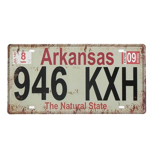 Tablica Rejestracyjna Z Usa Metalowa Arkansas Rustykalne Uchwyt