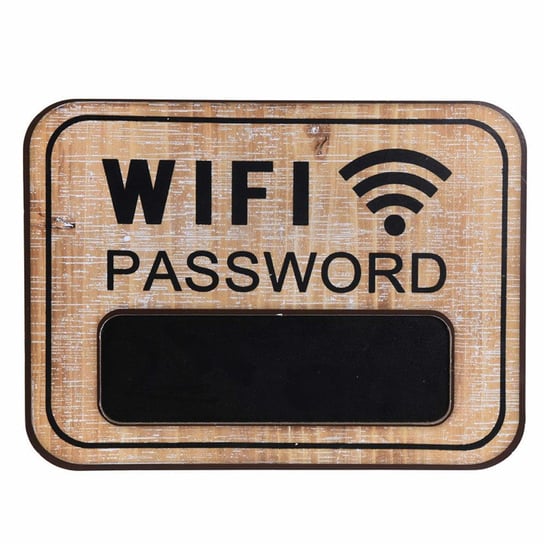 Tablica ścienna brązowa Wifi Password H&S Decoration