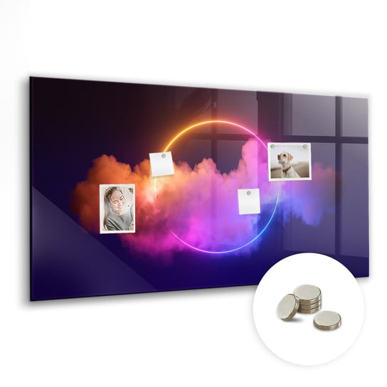 Tablica Szklana z Magnesami i do Pisania - 120x60 cm, 3D dym abstrakcja Coloray