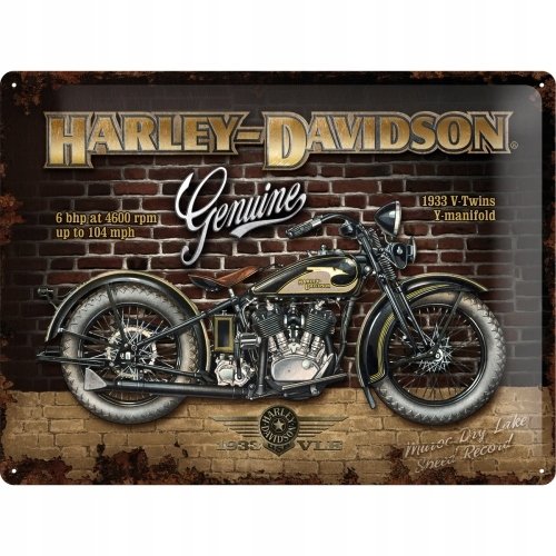 Tablica szyld HARLEY-DAVIDSON blacha metal 30x40 Harley-Davidson