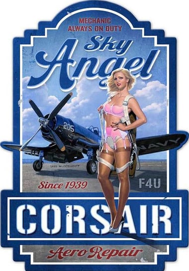 Tablica Tabliczka Blacha Ozdobna Sky Angel Corsair Aero Repair Inna marka