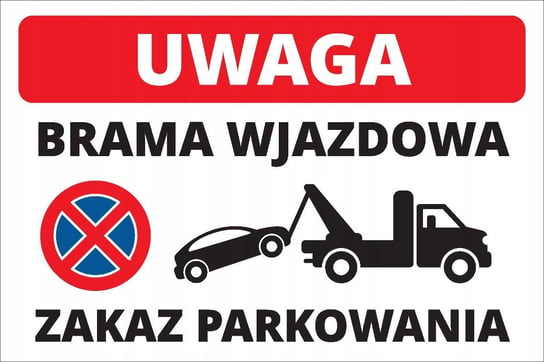 Tablica, Zakaz Parkowania, 20x30 cm, PCV5 e-druk