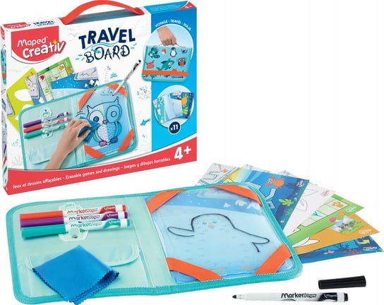 Tablica zmywalna, przezroczysta zestaw podróżny Maped Creativ