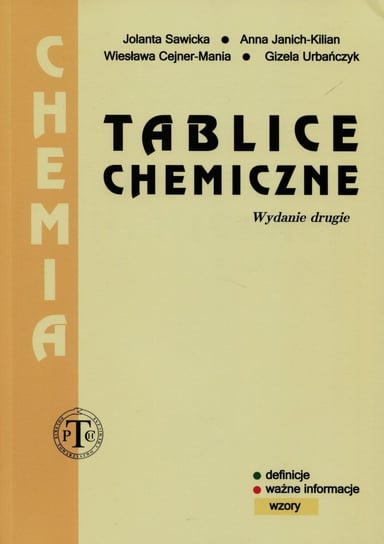 Tablice chemiczne Sawicka Jolanta, Janich-Kilian Anna, Cejner-Mania Wiesława