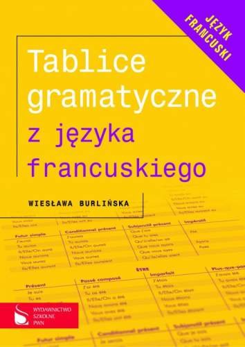 Tablice gramatyczne z języka francuskiego Burlińska Wiesława