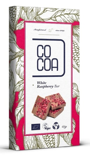 Tabliczka Biała Z Malinami Bio 45 G - Cocoa Cocoa