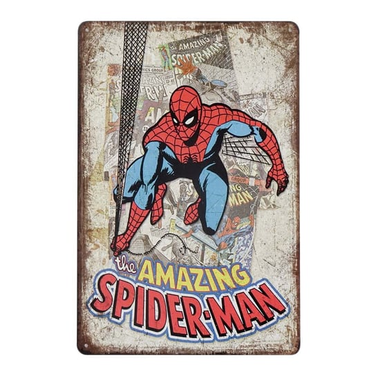 Tabliczka Dekoracyjna Metalowa Amazing Spider-Man Rustykalne Uchwyt