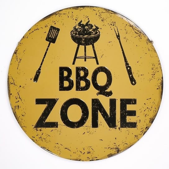 Tabliczka dekoracyjna metalowa BBQ ZONE 3 Inna marka