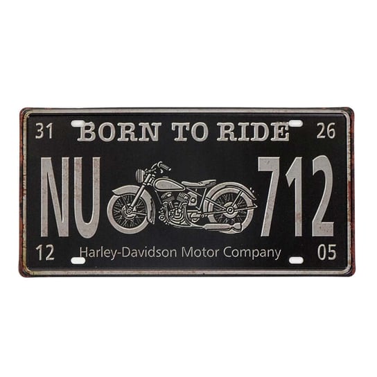 Tabliczka Dekoracyjna Metalowa Born To Ride 2 Rustykalne Uchwyt