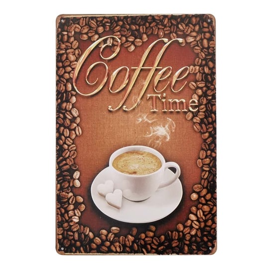 Tabliczka Dekoracyjna Metalowa Coffee Time Rustykalne Uchwyt Sklep Empikcom 9395