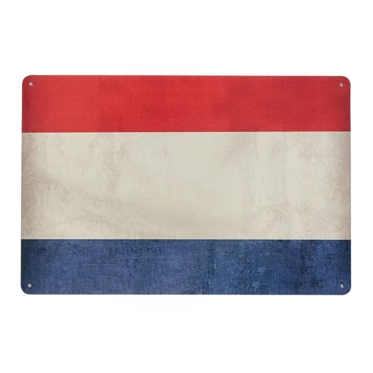 Tabliczka Dekoracyjna Metalowa Flaga Holandii Rustykalne Uchwyt
