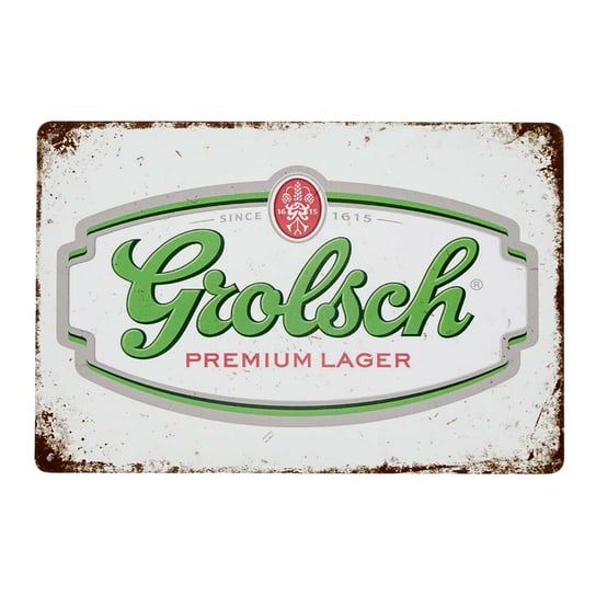 Tabliczka Dekoracyjna Metalowa Grolsch Premium Lager Rustykalne Uchwyt