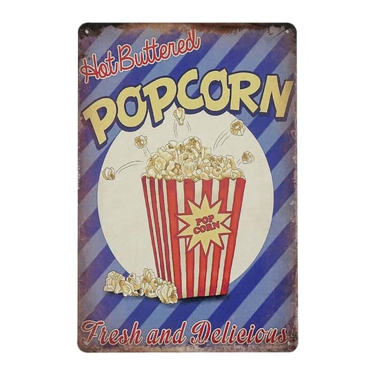 Tabliczka Dekoracyjna Metalowa Popcorn 1 Rustykalne Uchwyt
